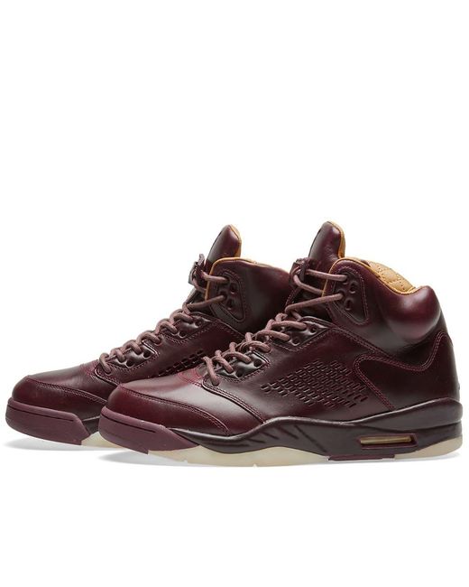 Nike Leather Air Jordan 5 Retro Premium Shoe in Purple for Men | Lyst