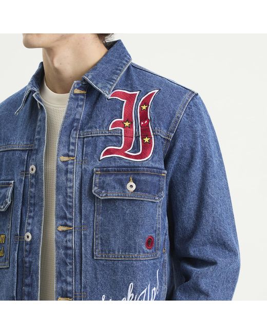 ICECREAM Blue Mascot Denim Trucker Jacket for men