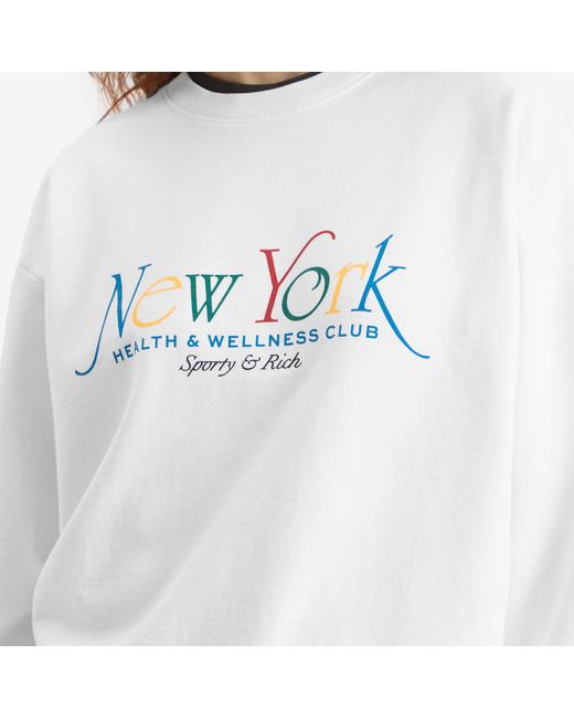 Sporty & Rich White Ny 94 Crew Sweatshirt