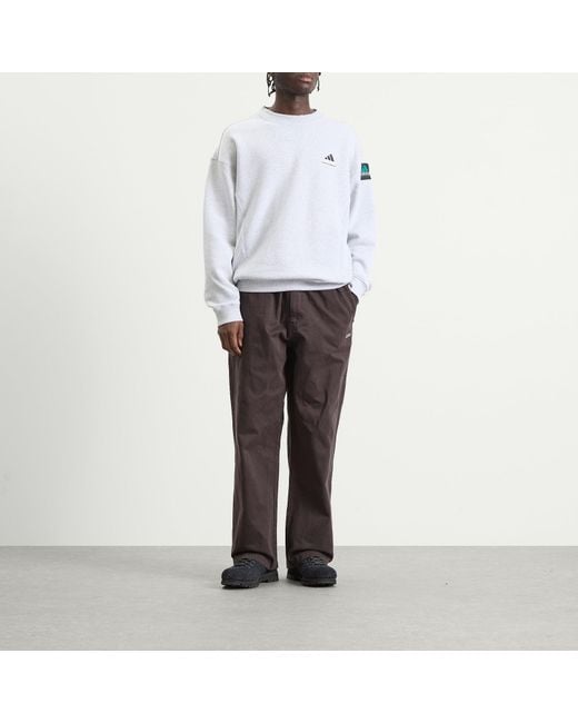 Adidas White Eqt Crew Sweatshirt