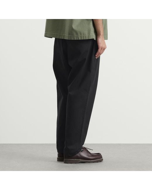 Universal Works Gray Twill Pleated Track Pant for men