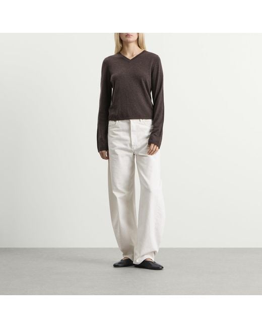St. Agni Black Fine Merino V Neck Sweater