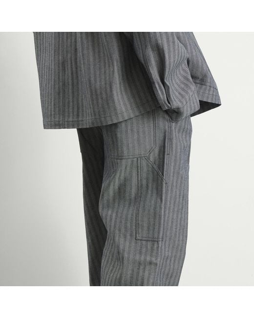 Applied Art Forms Gray Herringbone Contruction Pants for men