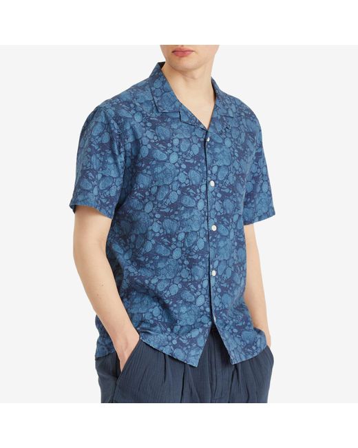 Kestin Blue Crammond Marble Print Shirt for men