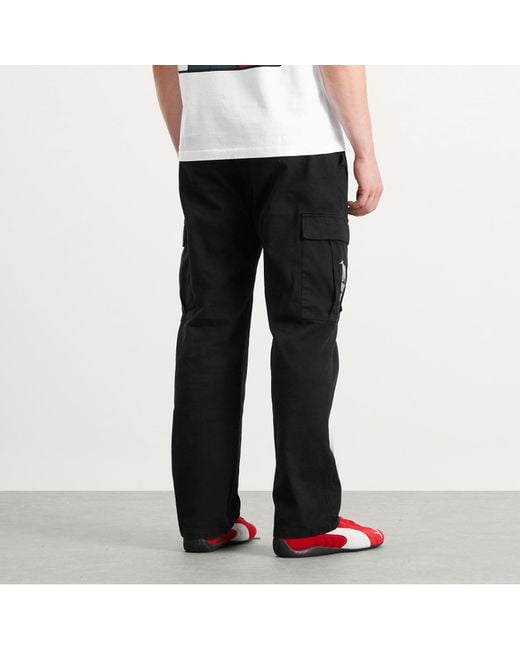 by Parra Black Pants Again Cargo Pants for men
