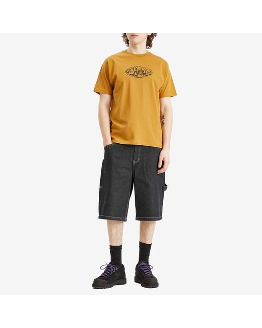 Dime Yellow Globe T-Shirt for men