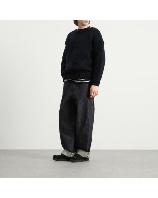 Visvim Blue Amplus Boatneck Hand Knit for men