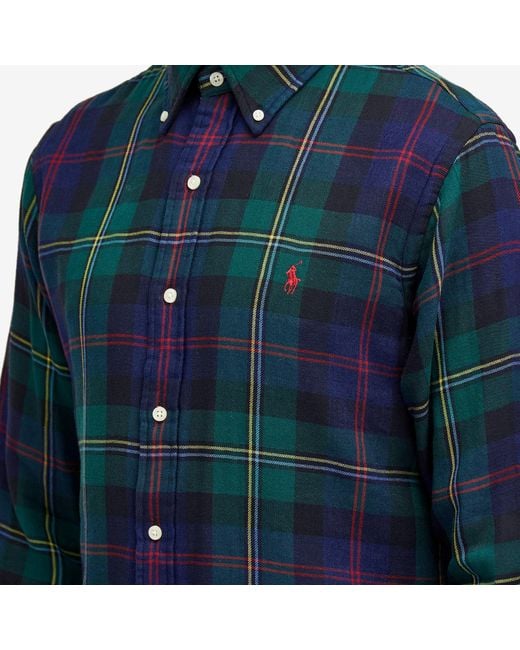 送料関税込_Polo Ralph Lauren Double Face Tartan Button Shirt Polo Ralph Lauren Double Face Tartan Button Down Shirt in