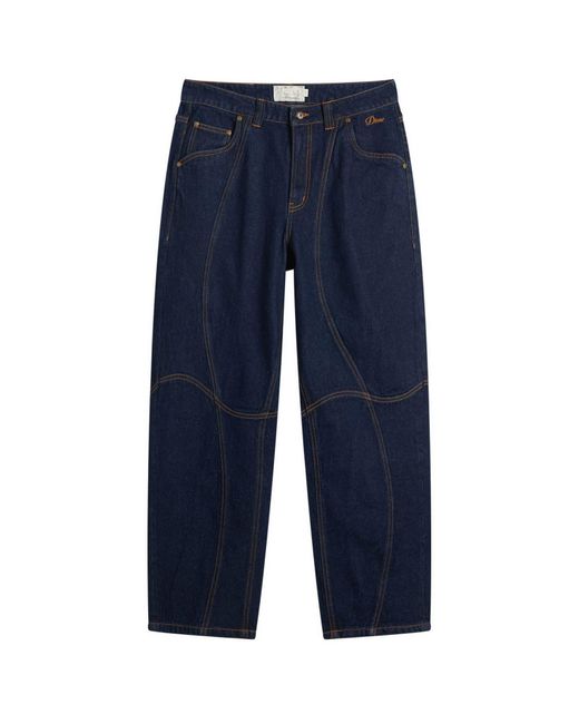 Dime Blue Classic Baggy Denim Pants for men