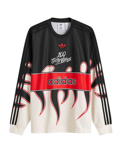 Adidas Red X 100 Thieves Long Sleeve T-Shirt for men