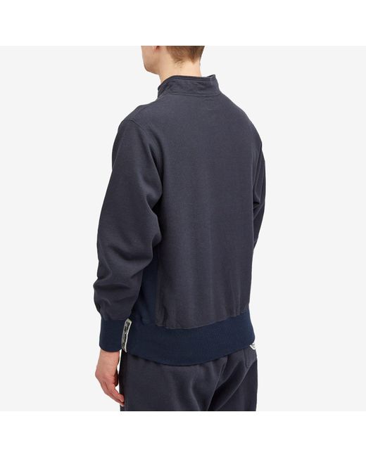 Human Made Blue Stand Collar Sweat for men