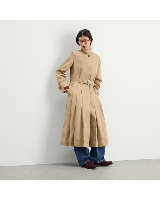 Damson Madder Natural Sofia Pleated Trench Coat