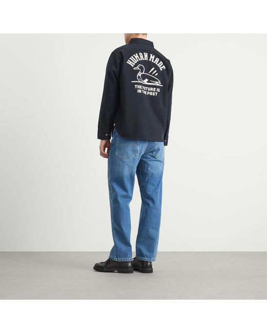 Human Made Blue Work Shirt for men