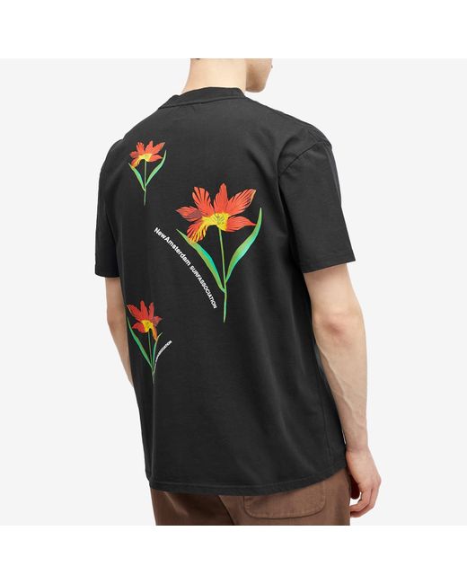New Amsterdam Surf Association Black Tulip T-Shirt for men