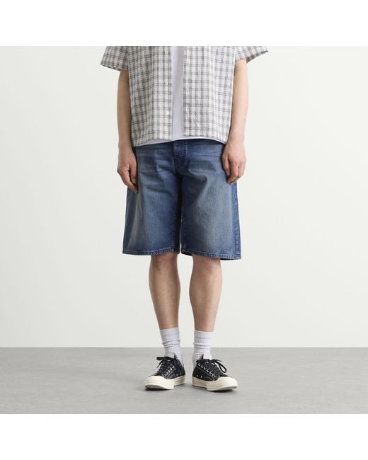 Nudie Jeans Blue Zeb Denim Shorts for men