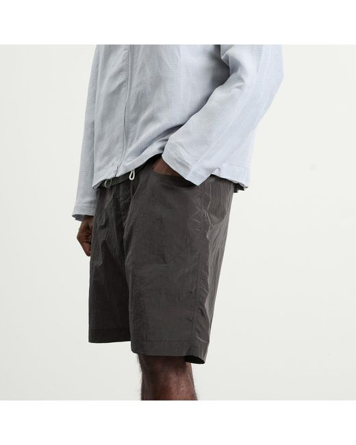 RANRA Black Stroller Shiny Nylon Shorts for men