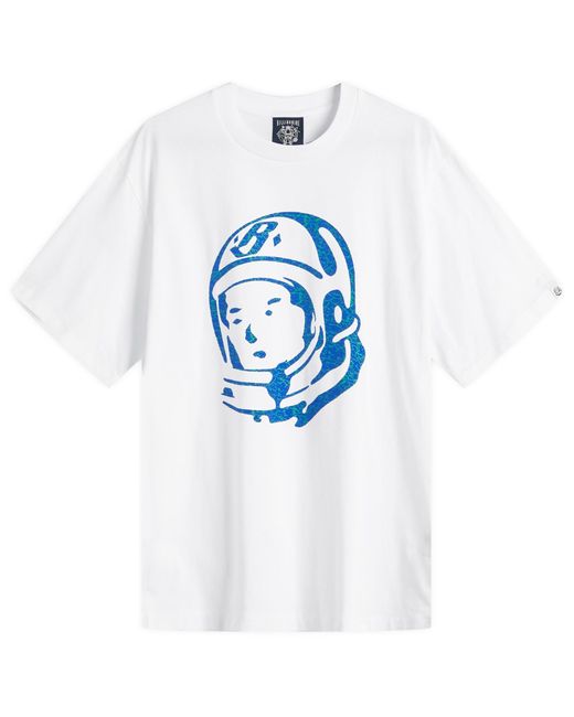 BBCICECREAM Blue Cracked Flock Print Astro T-Shirt for men