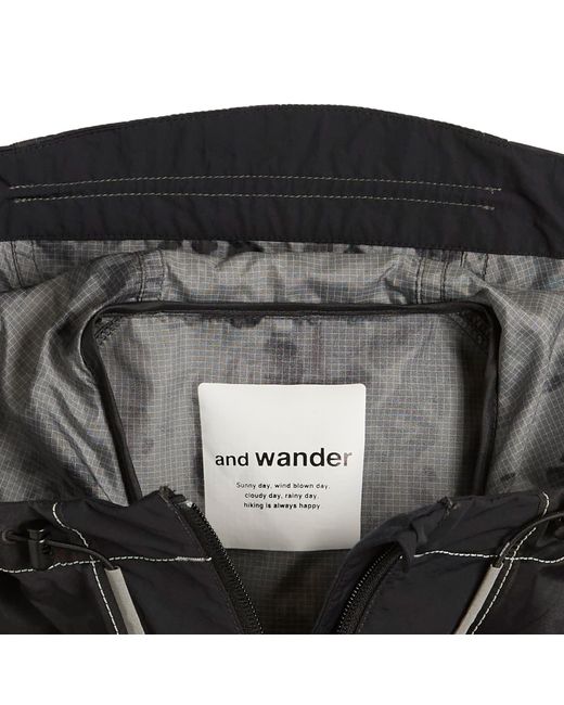 And Wander Black End. X Nylon Print Jacket