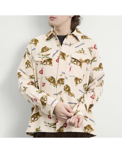 Human Made Natural Flannel Shirt for men