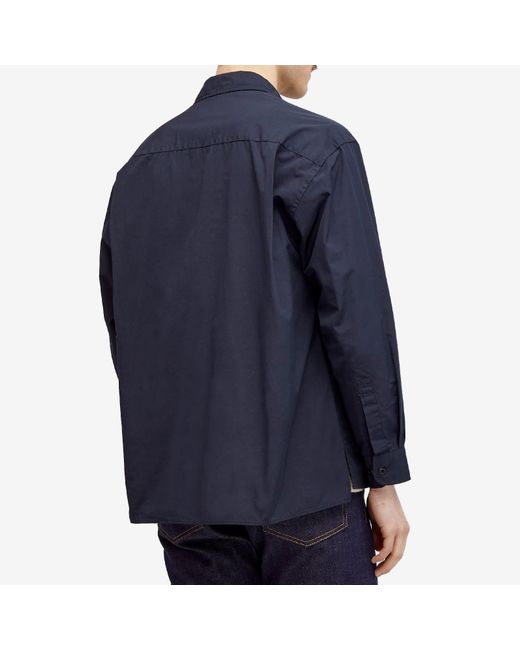 FRIZMWORKS Blue Cp Fatigue Shirt Jacket for men