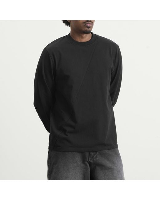 Arte' Black Back Circle Logo Long Sleeve T-Shirt for men