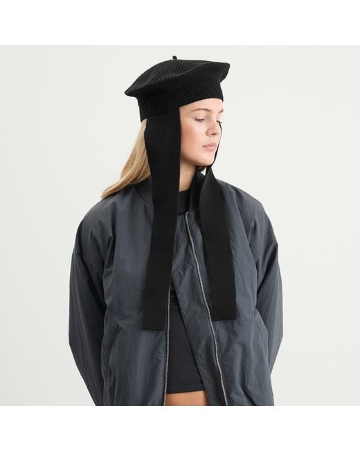 Stel Black Knit Beret