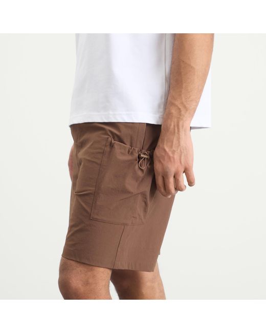 Mellow Clo Brown Forage Shorts for men