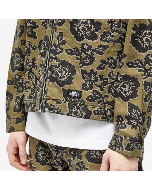 Dickies Green Premium Collection Eisenhower Jacket Desert Floral for men
