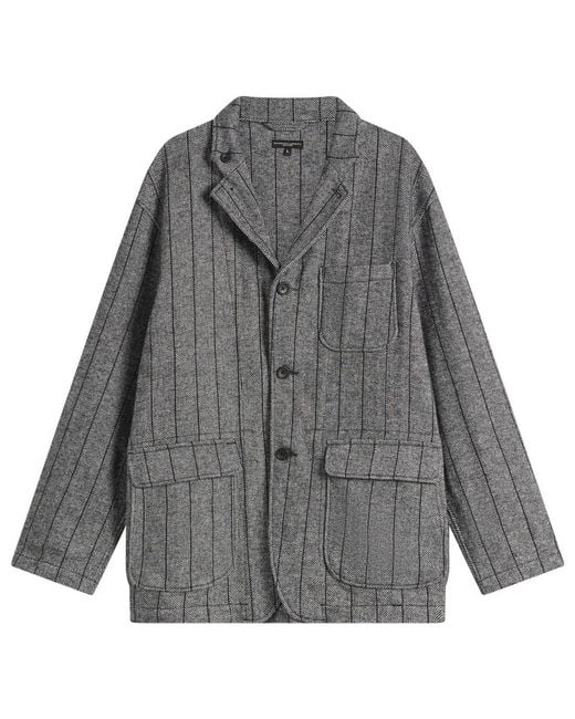 Engineered Garments Gray Herringbone Wool Loiter Jacket for men