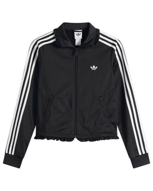 Adidas Black Pleated Firebird Track Top