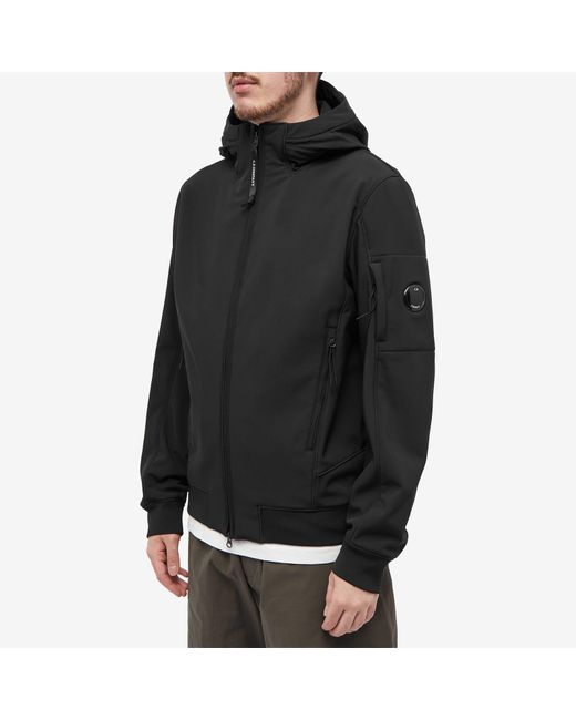 C P Company Black Shell-R Detachable Hooded Jacket for men