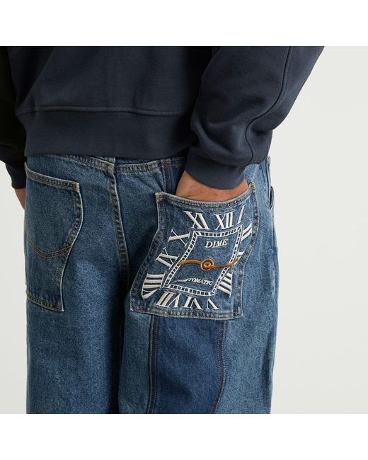 Dime Blue Baggy Denim Pants for men