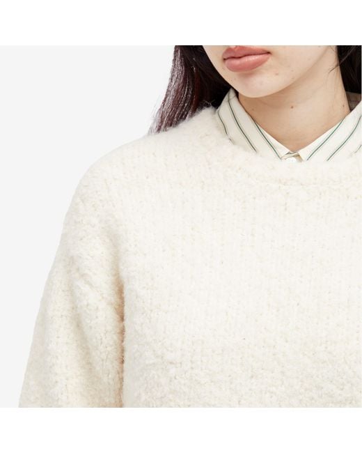 DUNST White Cloud Boucle Sweater