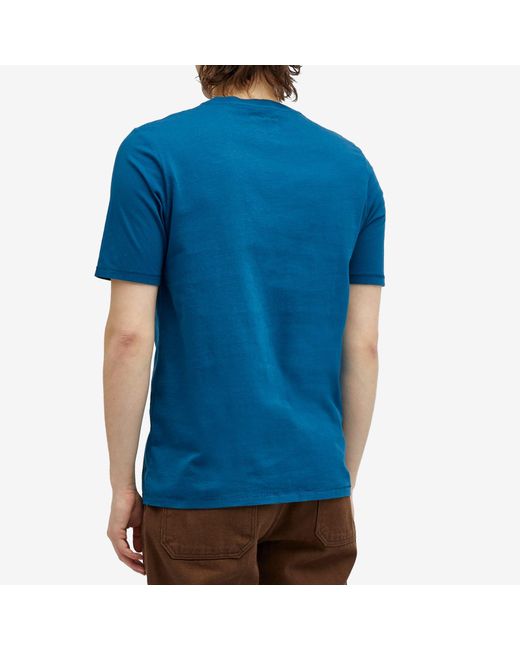 Folk Blue Contrast Sleeve T-Shirt for men