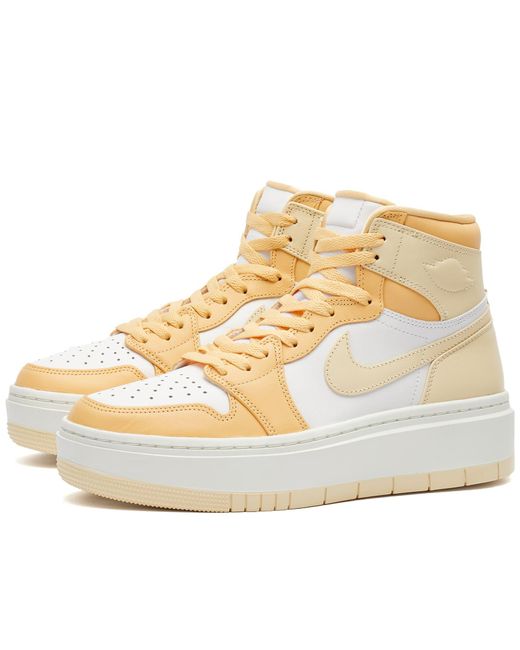 Nike Yellow Air Jordan 1 Elevate Platform-sole Leather High-top Trainers