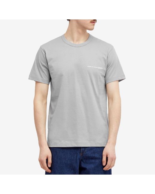 Comme des Garçons Gray Chest Logo T-Shirt for men