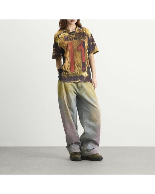 PAOLINA RUSSO Multicolor Sport Loose Fit Short Sleeve Top