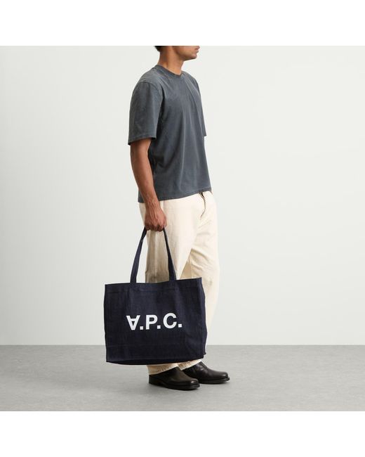 A.P.C. Daniela Denim Shopping Tote in Blue for Men | Lyst Australia