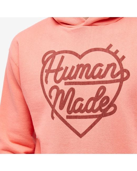 Human Made Pink Heart Tsuriami Hoodie for men