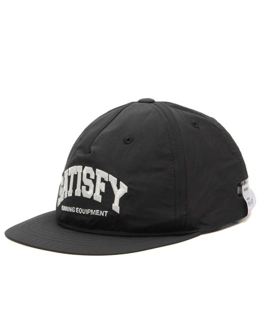 Satisfy Black Flitesilk 5 Panel Pinch Cap for men