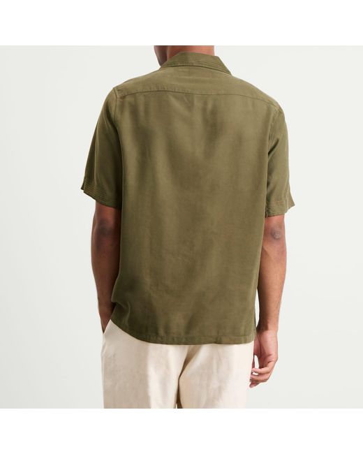 NN07 Green Julio Embroidered Short Sleeve Shirt for men