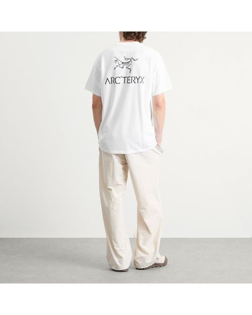 Arc'teryx White Kragg Sl Cotton Bird Word T-Shirt for men