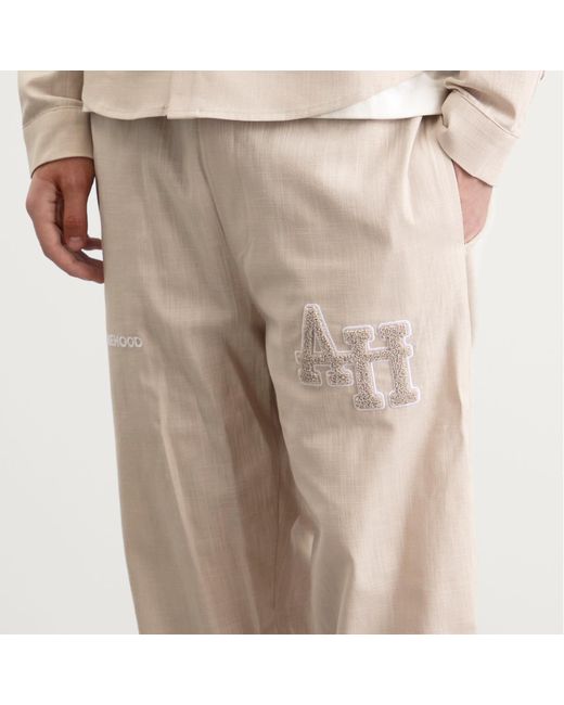 Annie Hood Natural College Linen Trousers for men