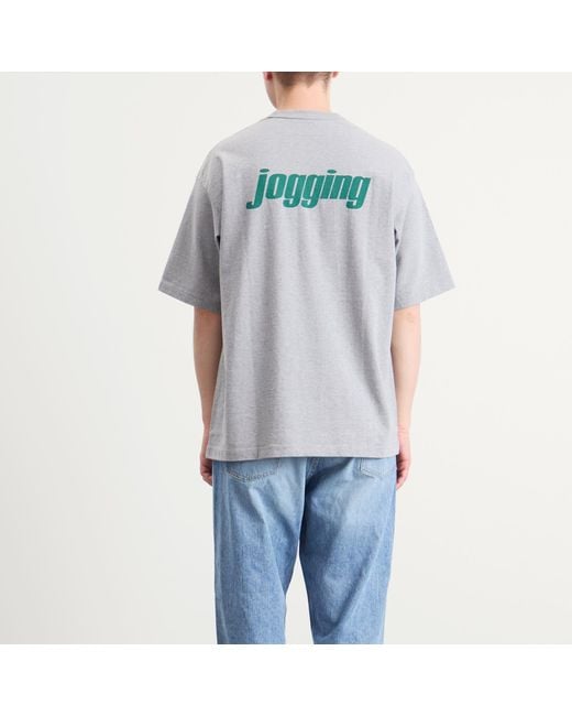 Unlikely Dry Goods Gray Authentic Jogging T-Shirt for men
