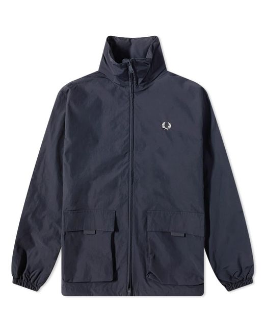 Fred Perry Blue Patch Pocket Zip Through Jacket for men