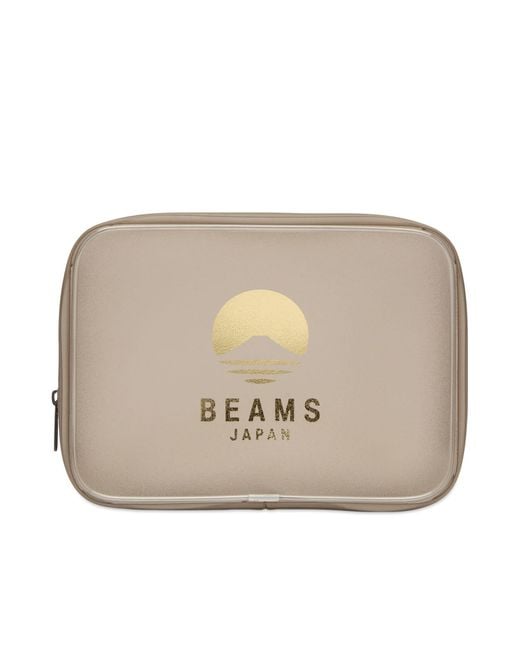 BEAMS Japan Natural Logo Pouch
