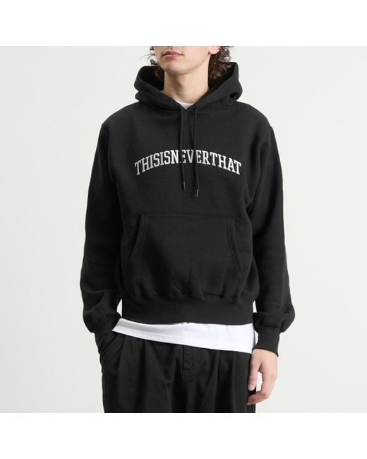 Thisisneverthat Black Arch Logo Hoodie for men