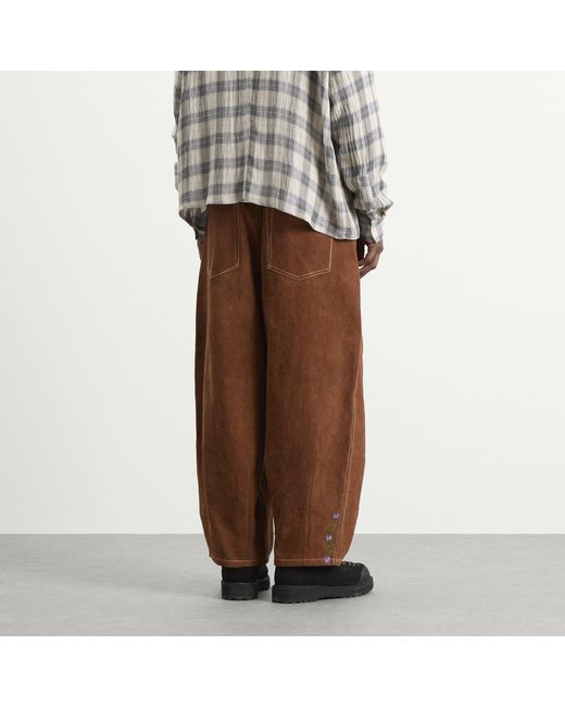 STORY mfg. Brown Canvas Lush Pants for men
