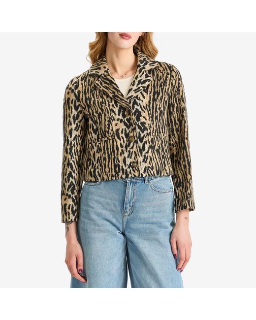 Rixo Brown Leila Leopard Jacket