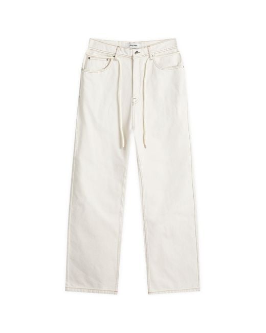 About Blank White Straight Leg Denim Jeans for men